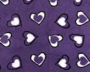 Vetbed Lila - Svarta/vita hjärtan