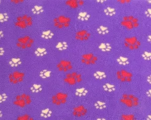 Vetbed Lila - Rosa/gräddgula tassar