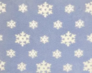 Vetbed Ljusblå - Vita snöflingor