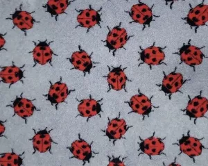 Vetbed Nyckelpiga - Ljusgrå/röd/svart