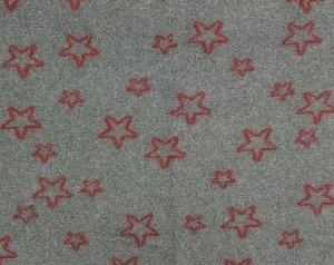 Vetbed Ljusgrå - Röda stjärnor