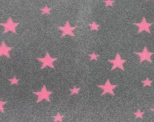 Vetbed Ljusgrå - Rosa stjärnor