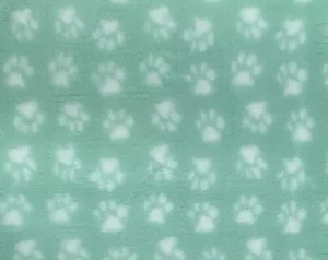 Vetbed Mintgrön - Vita tassar