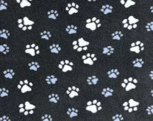 Vetbed Mörkgrå - Vita/blå tassar