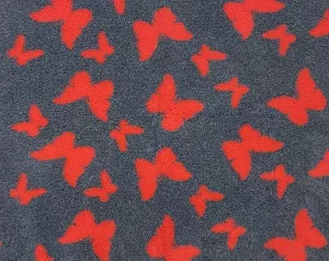 Vetbed Mörkgrå - Röda fjärilar