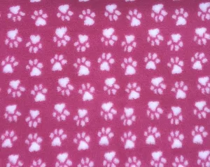 Vetbed Mörkrosa - Vita tassar