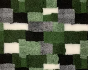 Vetbed Patchwork - Grön/vit/svart/grå