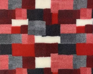 Vetbed Patchwork - Röd/grå/vit/svart