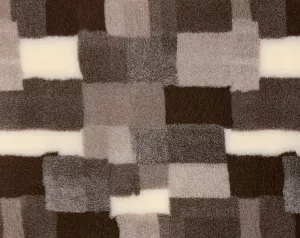 Vetbed Patchwork - Brun/beige/vintervit