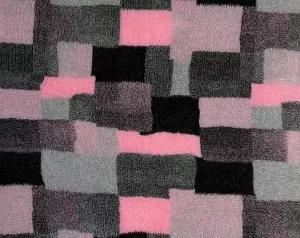 Vetbed Patchwork - Rosa/grå/svart