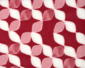 Vetbed Retro hundfäll, rosa, cerise och vit. Med gummerad baksida.