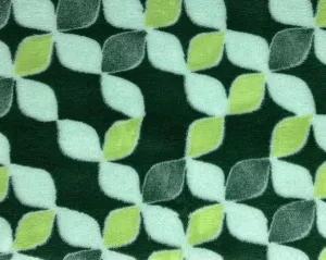 Vetbed hundfäll Retro mönstrad i gröna nyanser. Gummerad baksida.