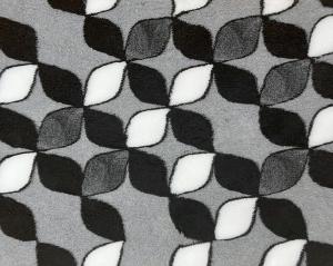 Vetbed hundfäll Retro mönstrad i grå, svart och vit. Gummerad baksida.