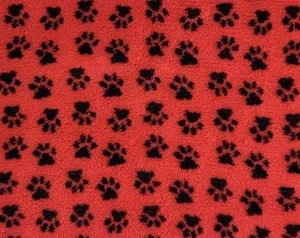 Vetbed Röd - Svarta tassar