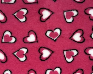 Vetbed Rosa - Svarta/vita hjärtan