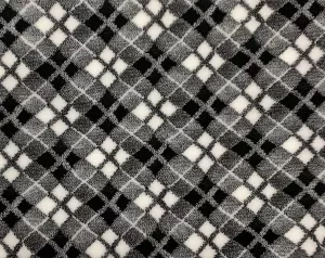 Vetbed Rutig - Svart/grå/vit