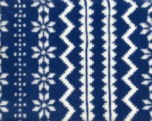 Vetbed hundfäll Sigrid Blå med vitt mönster. 75x100 cm.