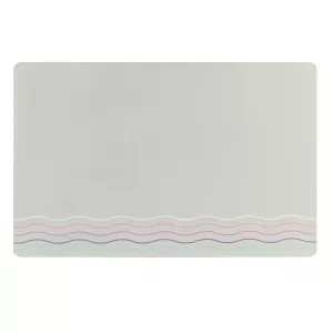 Matskålsunderlägg Waves grått med dekorränder