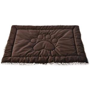 Hundfäll brun plysch och melerad teddy, 60x44 cm