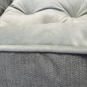 Lindblomsgrön hundbädd med fast dyna, 85x70x25 cm