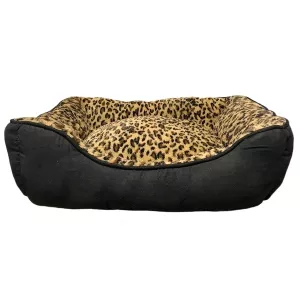 Hundbädd Leopard - Brun/beige/svart - Small