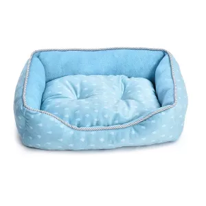 Hundbädd - Ljusblå med mönster