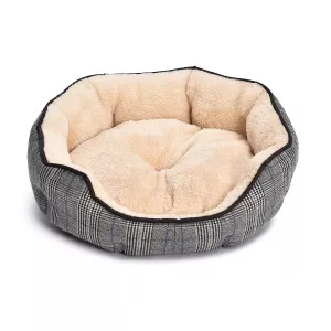 Hundbädd Tweed - Brunrutig/krämfärgad - Large