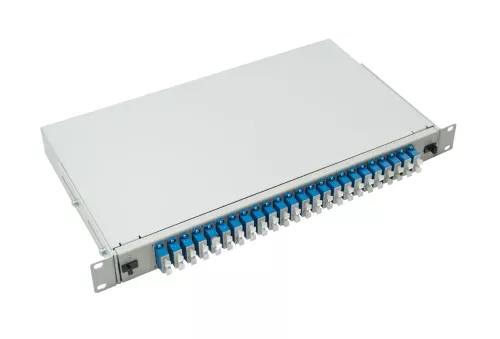 ODF Fiberpanel 1U med SC Adapter Pigtails