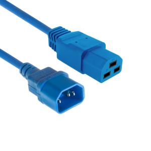 Strömkabel C14 - C21 Värmetålig kontakt - BLÅ