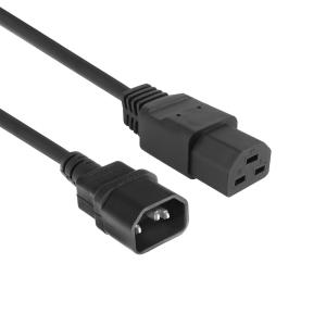 Strömkabel C14 - C21 Värmetålig kontakt - SVART
