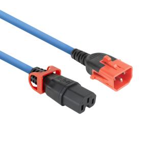 Apparatkabel Dual LOCK+ SL C15 rak LOCK+ - C14 LOCK / BLÅ