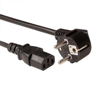 Apparatkabel C13-Schuko vinklad Svart LSZH