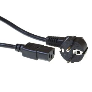 Apparatkabel Schuko vinklad-C13 SVART