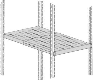 Rackhylla 19" 1U justerbart djup
