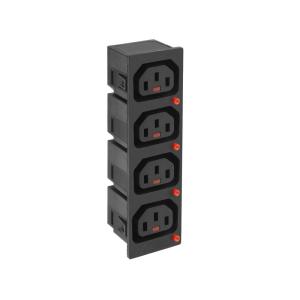 C13 IEC LOCK Net Entree 4xC13 apparatuttag
