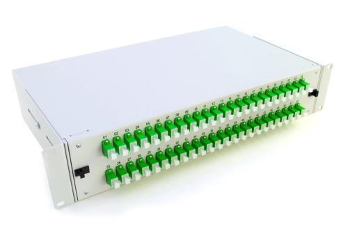 ODF fiberpanel 2U med SC Adapter Pigtails