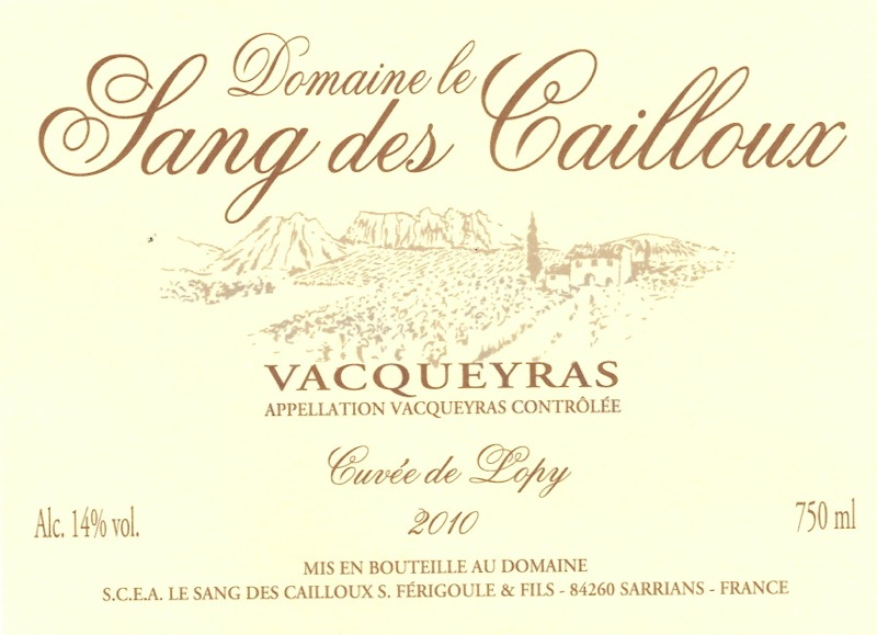 Le Sang des Cailloux  Cuvée Lopy 2016 (rött)