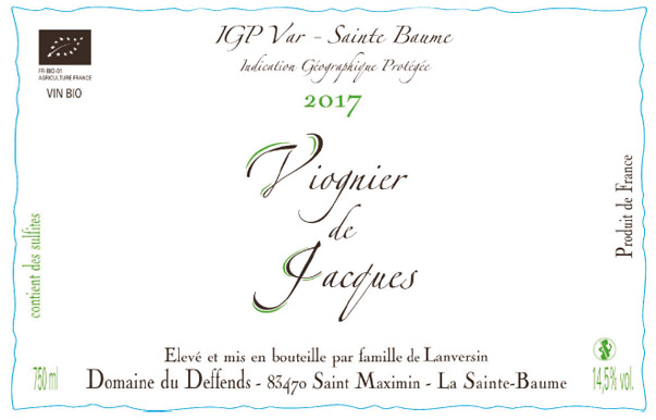 Domaine du Deffends – Viognier de Jacques 2021 (vitt)