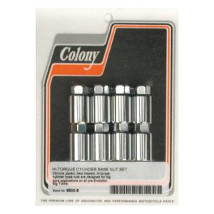 Colony - Cylinder Base Nut Kit "High Torque" Chrome 36-84 B.T.