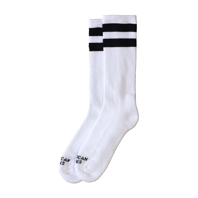 American Socks - Double Black Striped Mid High Sock "Old School"