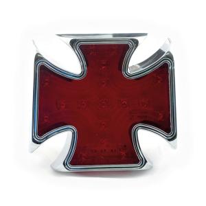 Maltese Cross Billet Led Taillight - Red Lens
