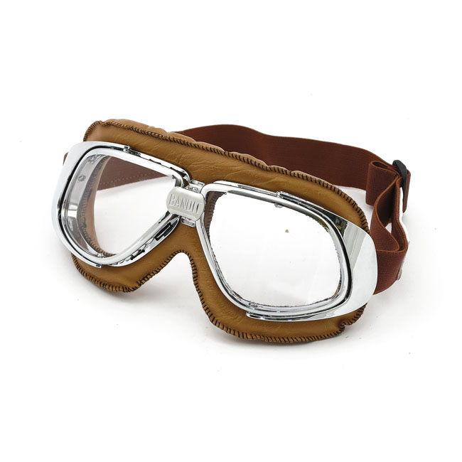 Bandit - Classic Google Clear With Brown Leather