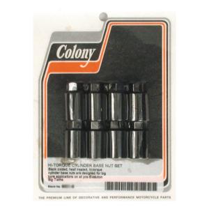 Colony - Cylinder Base Nut Kit "High Torque" Black Oxide 36-84 B.T.