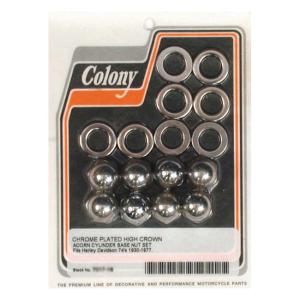 Colony - Cylinder Base Nut Kit Acorn Style 30-78 B.T. "Chrome"