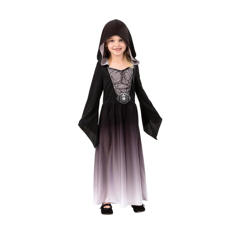 GREY DRESS WITH HOOD CHILDRENS COSTUME 122-134