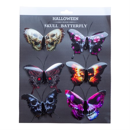 BUTTERFLY HAIR CLIPS 6-P