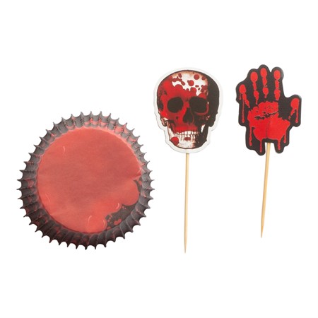 CUP CAKE KIT BLOODY HAND 20-P