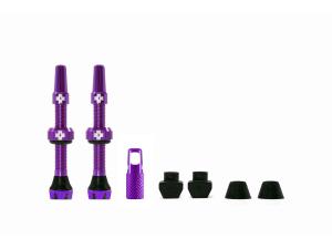 MUC-OFF Tubeless Valve Kit 60 mm Purple Road and MTB compatible