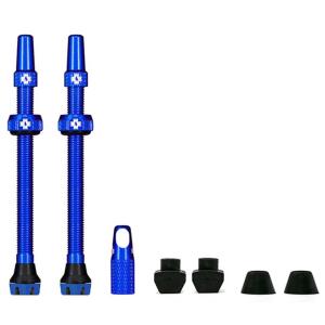 MUC-OFF Tubeless Valve Kit 60 mm Blue Road and MTB compatible