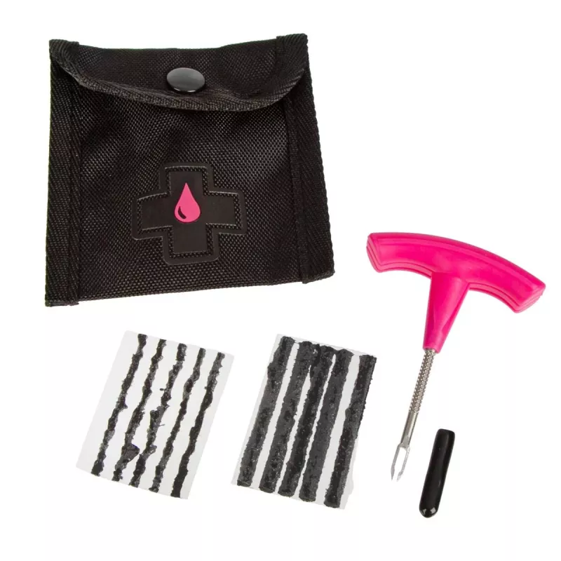 MUC-OFF B.A.M. Tubeless Repair Kit Contains tool, 5x thick plugs and 5x